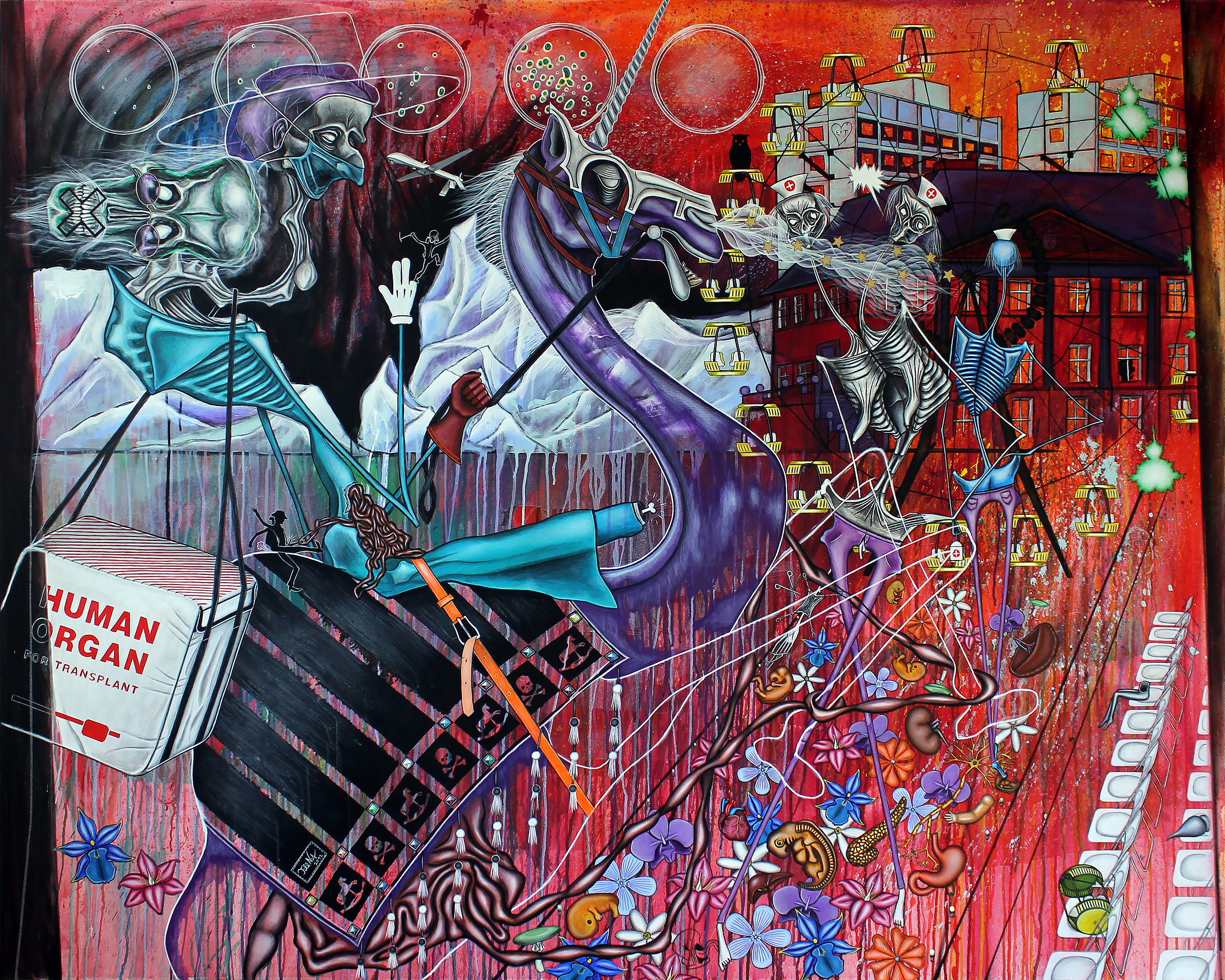 Till Nitschmann, Das Fleisch der Götter, acrylic on canvas | 160 x 200 cm | 2012